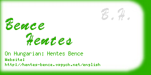bence hentes business card